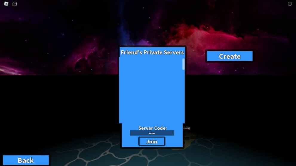 Entering ABA private server codes