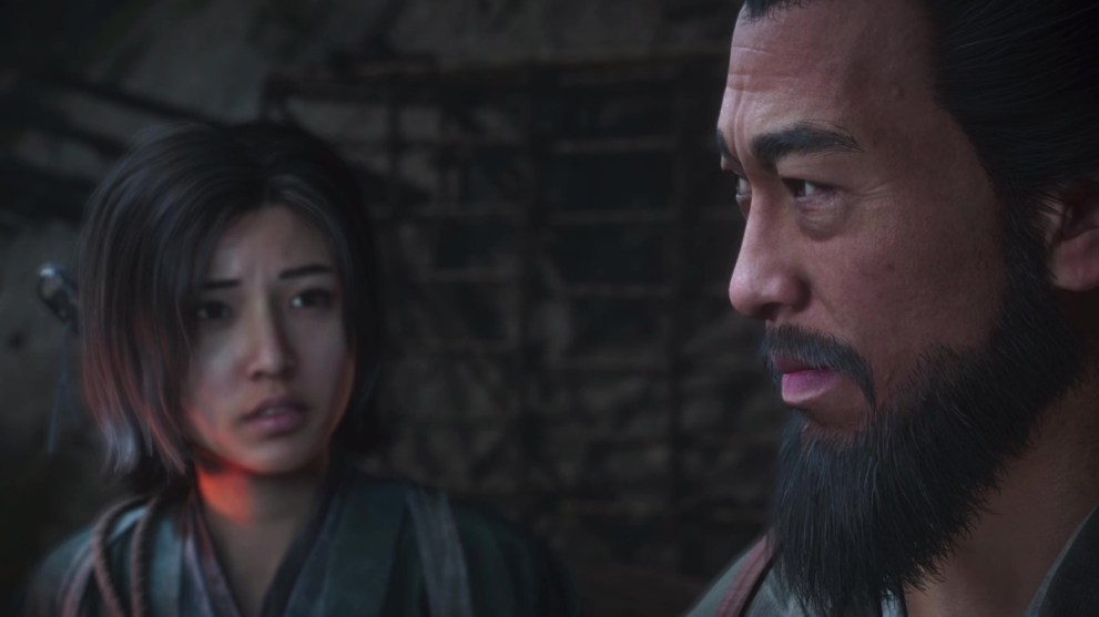 Assassin's Creed Shadows cutscene of Naoe and Fujibayashi Nagato