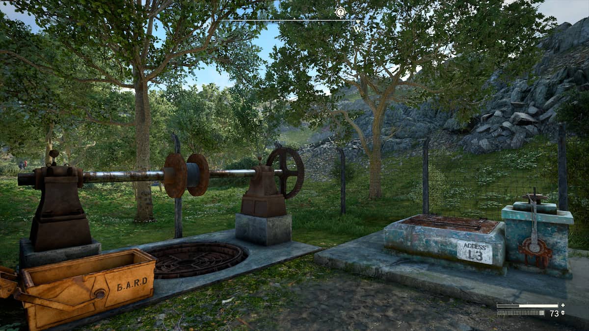 bunker in a forest leading to protocol secrets